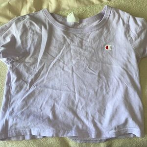 Cropped lilac champion Tee